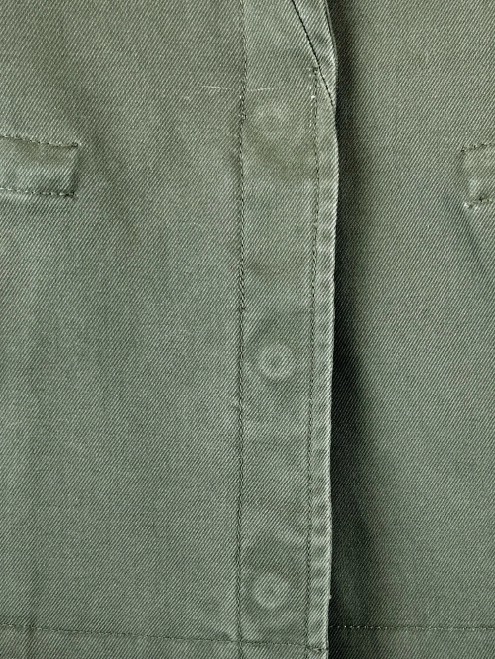 Zadig & Voltaire Vedam Bis Military Green Skull Cotton Utility Jacket Flaws Sz L - Picture 15 of 15